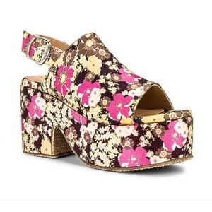 Free People Floral Nicola Platform Slingback Sandal 9
